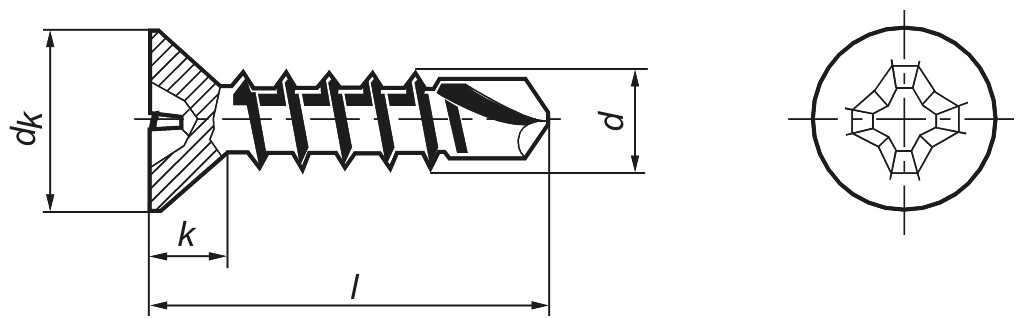 DIN 7504 St 4,8 x 32   O verzinkt (Kopf: nach DIN 7982; alt: Form P)